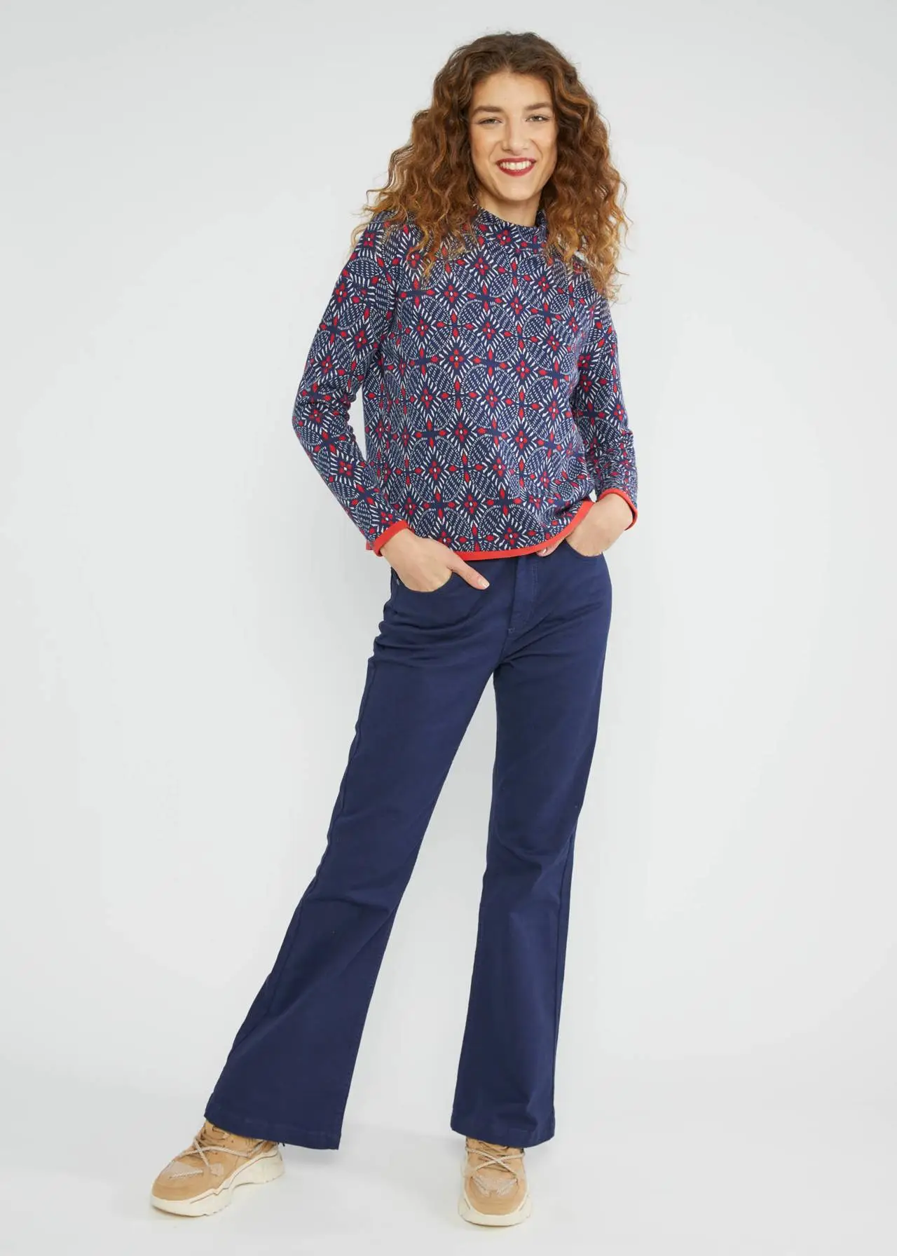 Pull Warm up turtle bleu motifs – Coton bio – Blutsgeschwister – Image 5