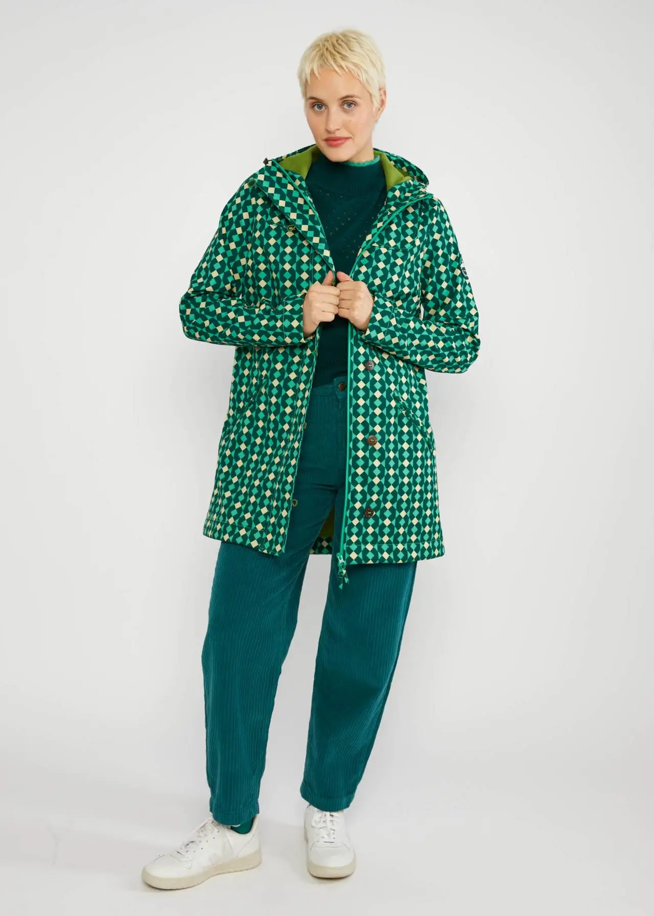 Parka verte tree over tree – Polyester recyclé – Blutsgeschwister – Image 2
