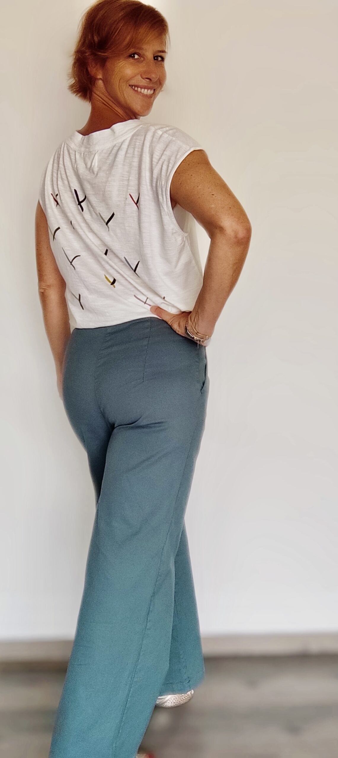 Pantalon large en coton VIVIANE de Pan – Image 2