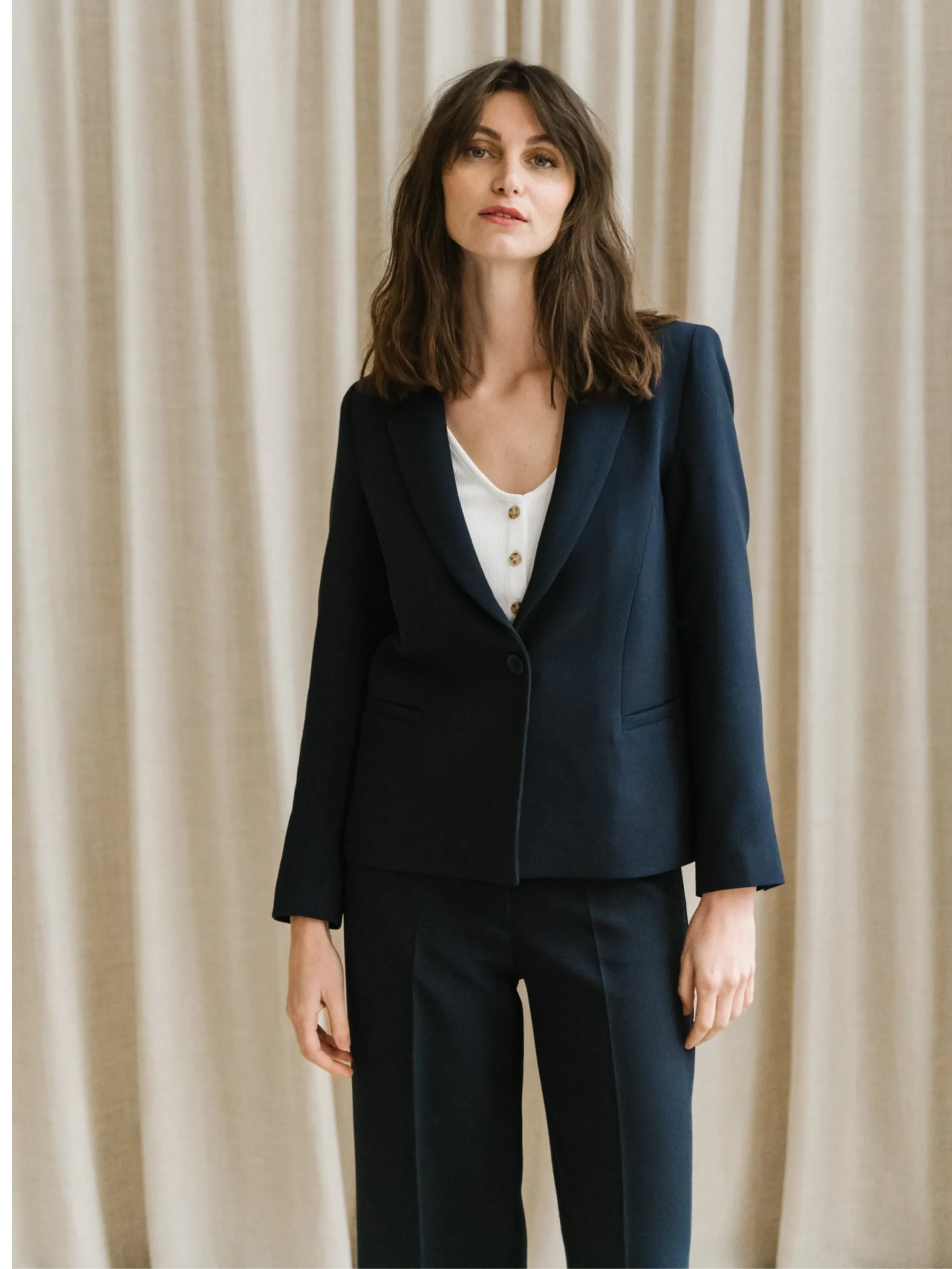 Veste Tailleur Charlotte Bleu Marine – Image 3
