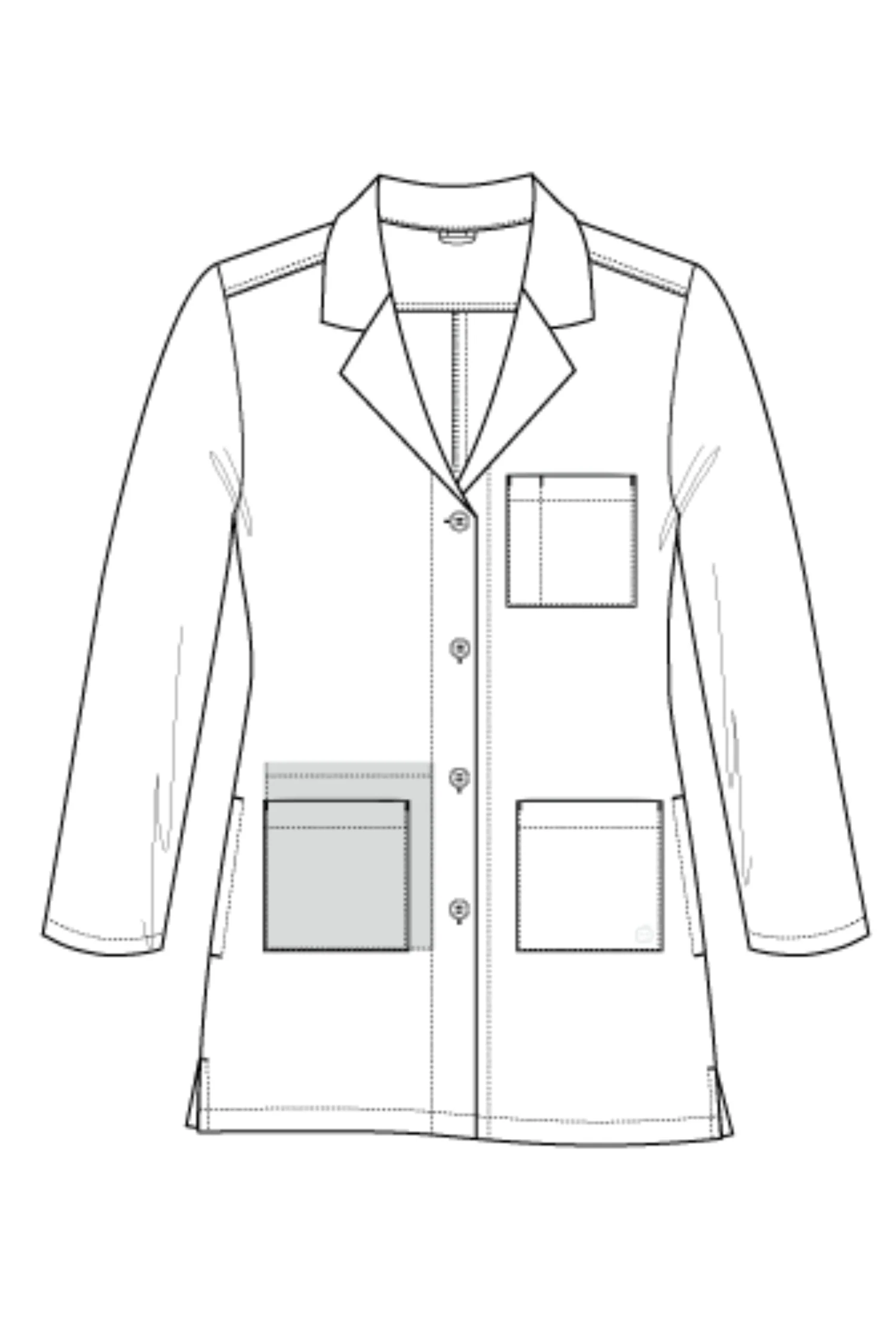 Blouse médicale femme - Blanche - WONDERLAB® – Image 4