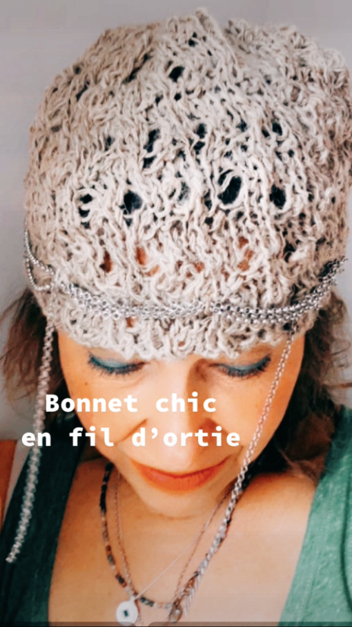 Bonnet ajouré naturel – Image 3