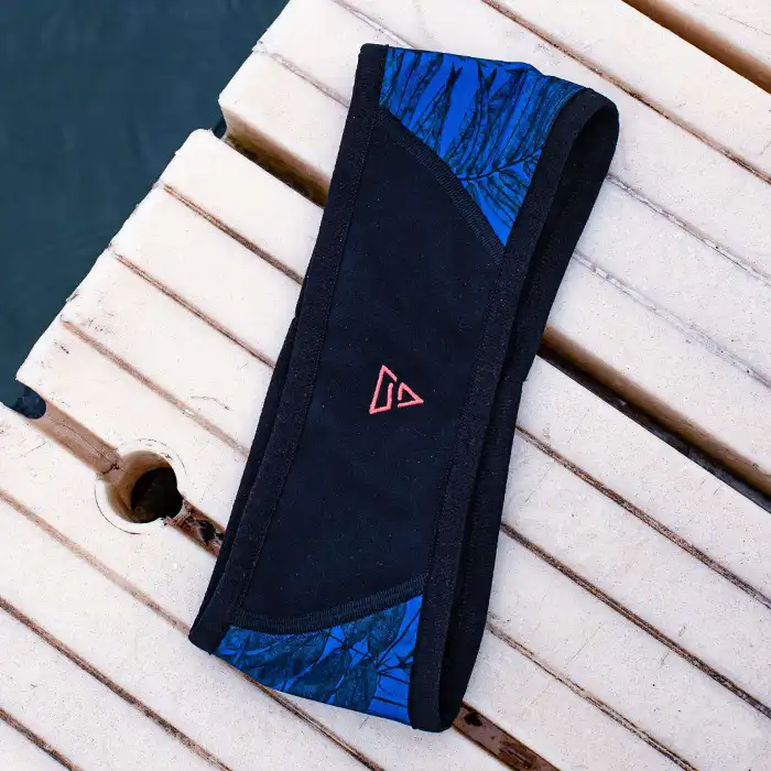 Bandeau de sport éco-responsable bleu et noir Mercure – Gayaskin – Image 4