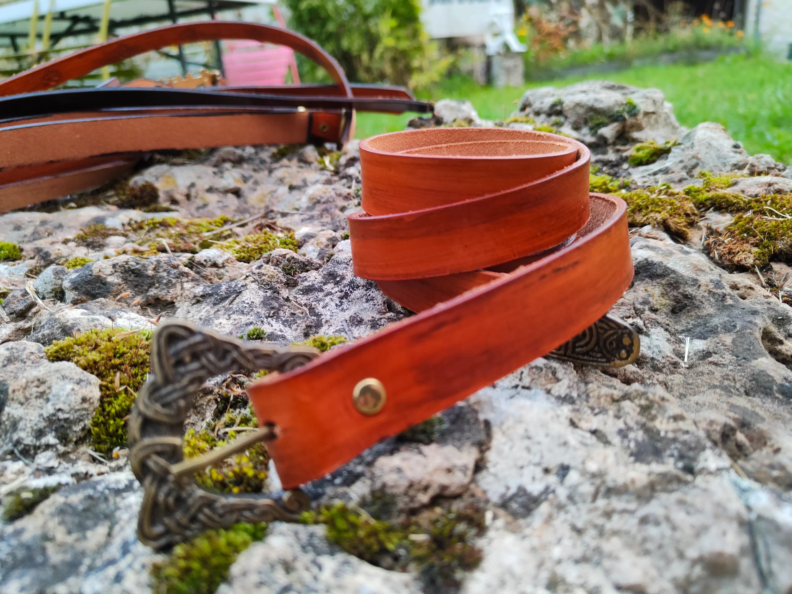 Ceinture viking pour homme ou femme en cuir véritable – Image 3