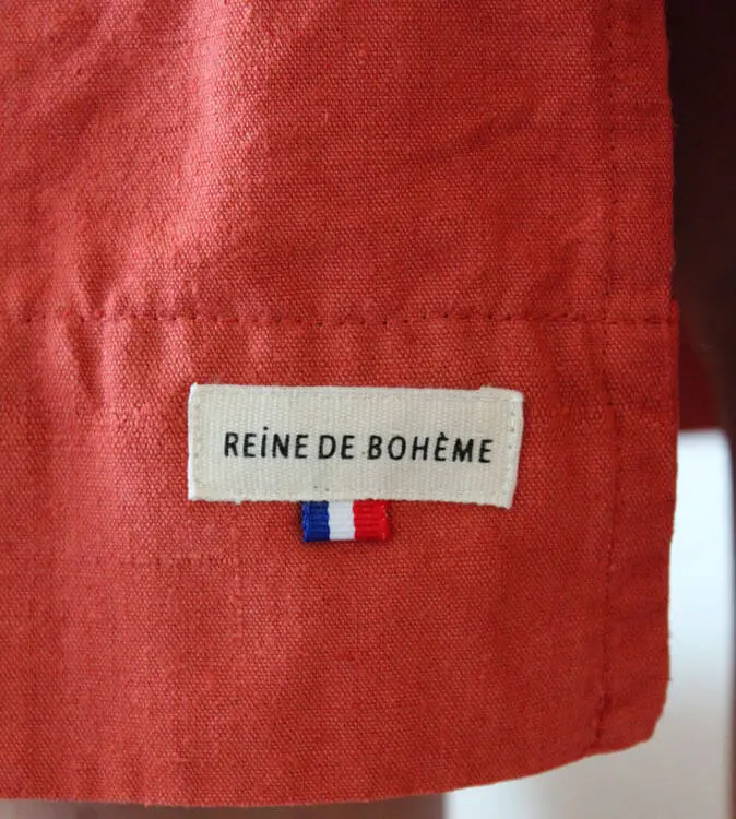 TABLIER japonais femme upcyclé terracotta – Image 3