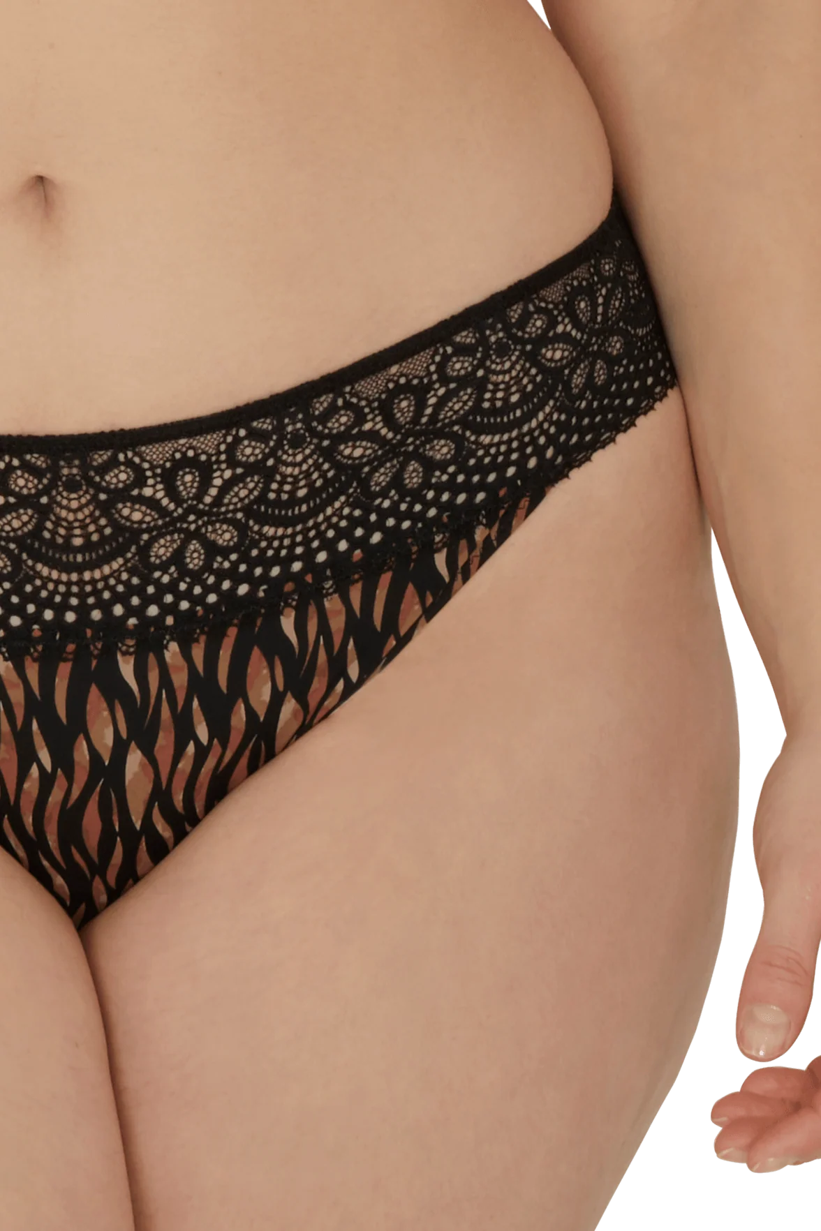 Slip brésilien dentelle et microfibre L'irrésistible - Fauve – Image 4