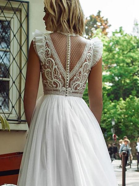 Robe de mariée fleurie champêtre – Image 4