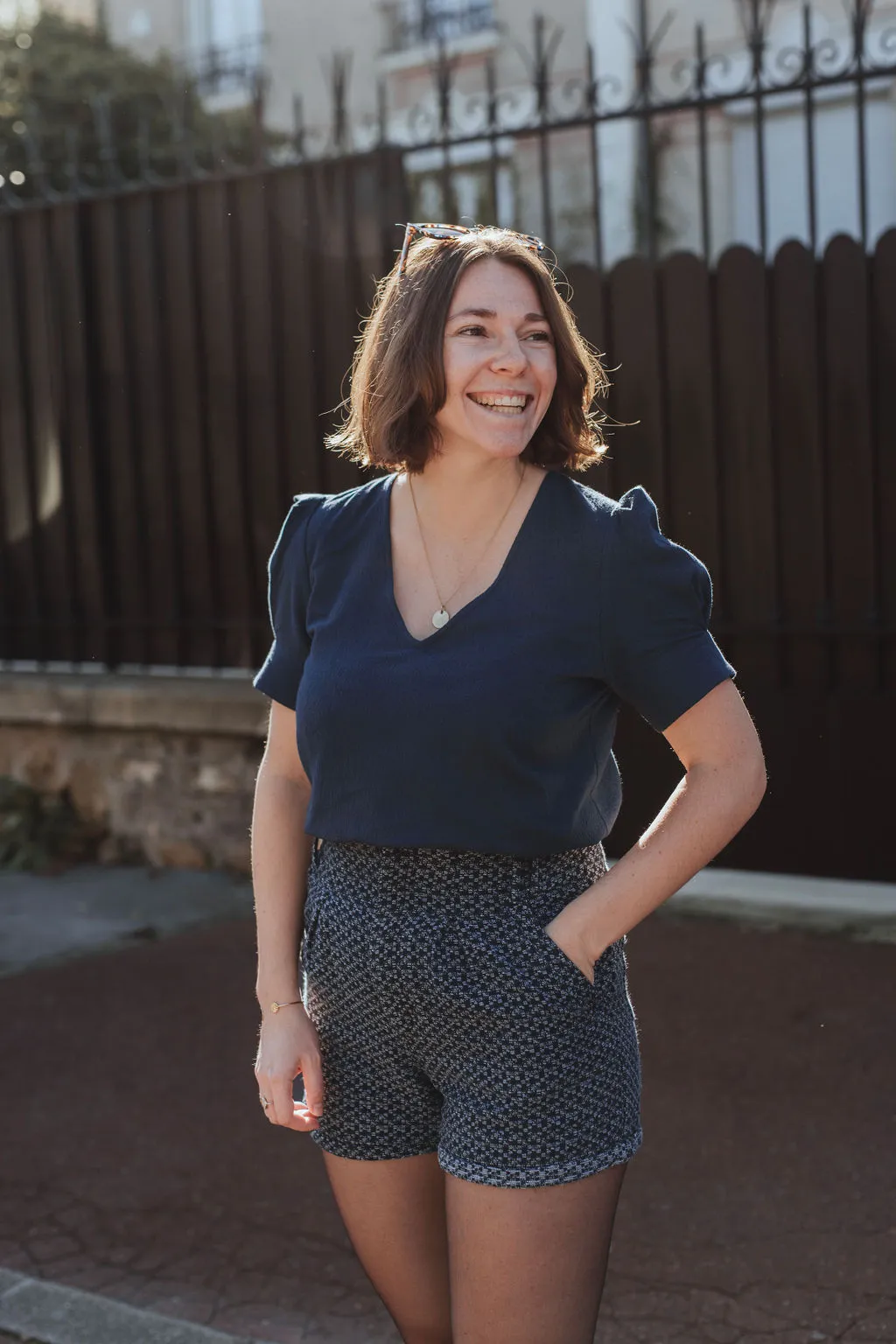 Blouse Praha – Bleu nuit – Image 2