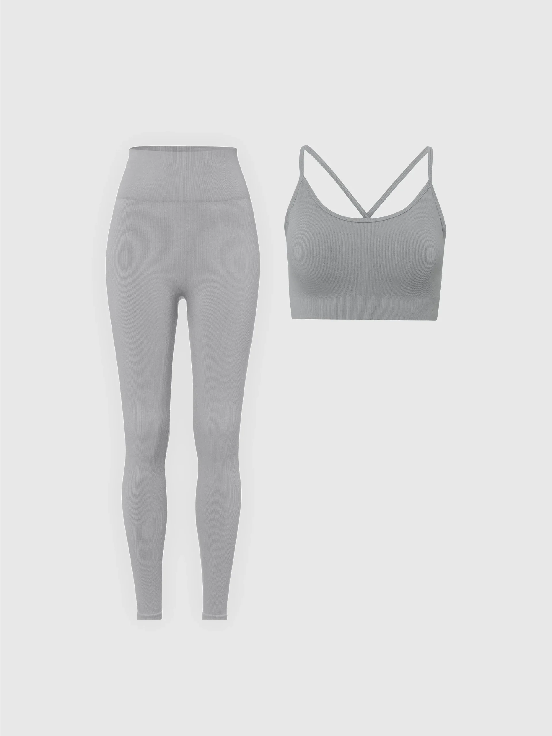 Le set Form brassière et legging Rib sans couture – Image 2