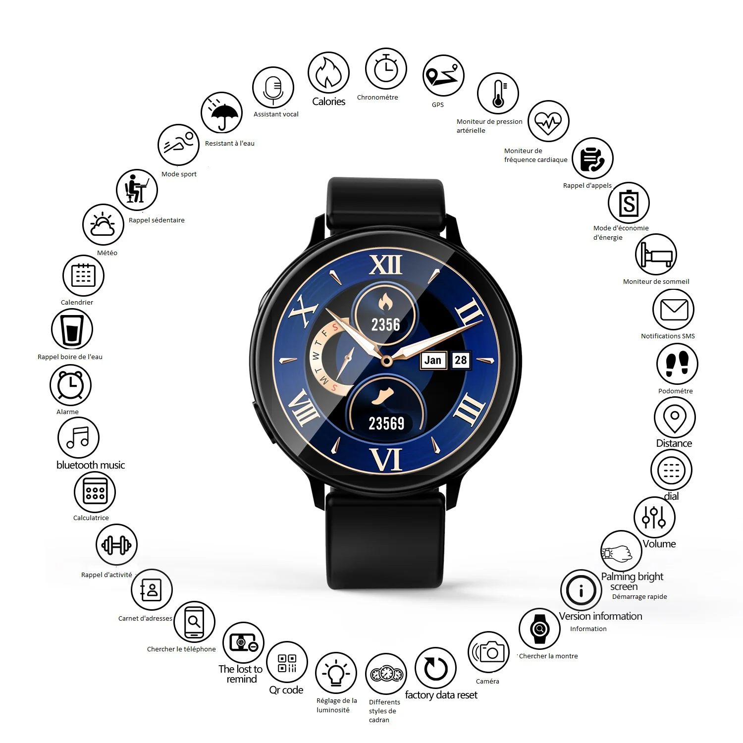MONTRE CONNECTEE BLUETOOTH MULTIFONCTIONS – Image 3