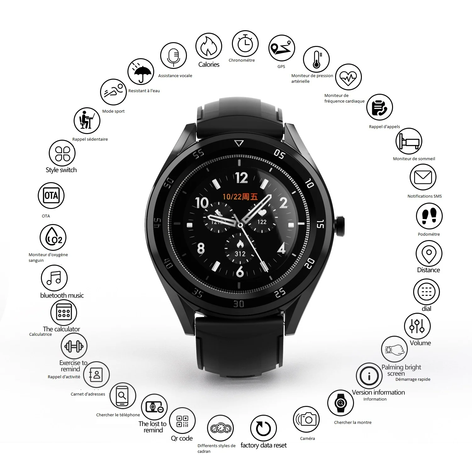 MONTRE CONNECTEE BLUETOOTH MULTIFONCTIONS – Image 3