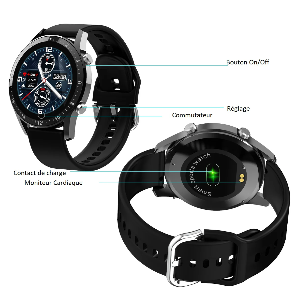 MONTRE CONNECTEE BLUETOOTH MULTIFONCTIONS – Image 2