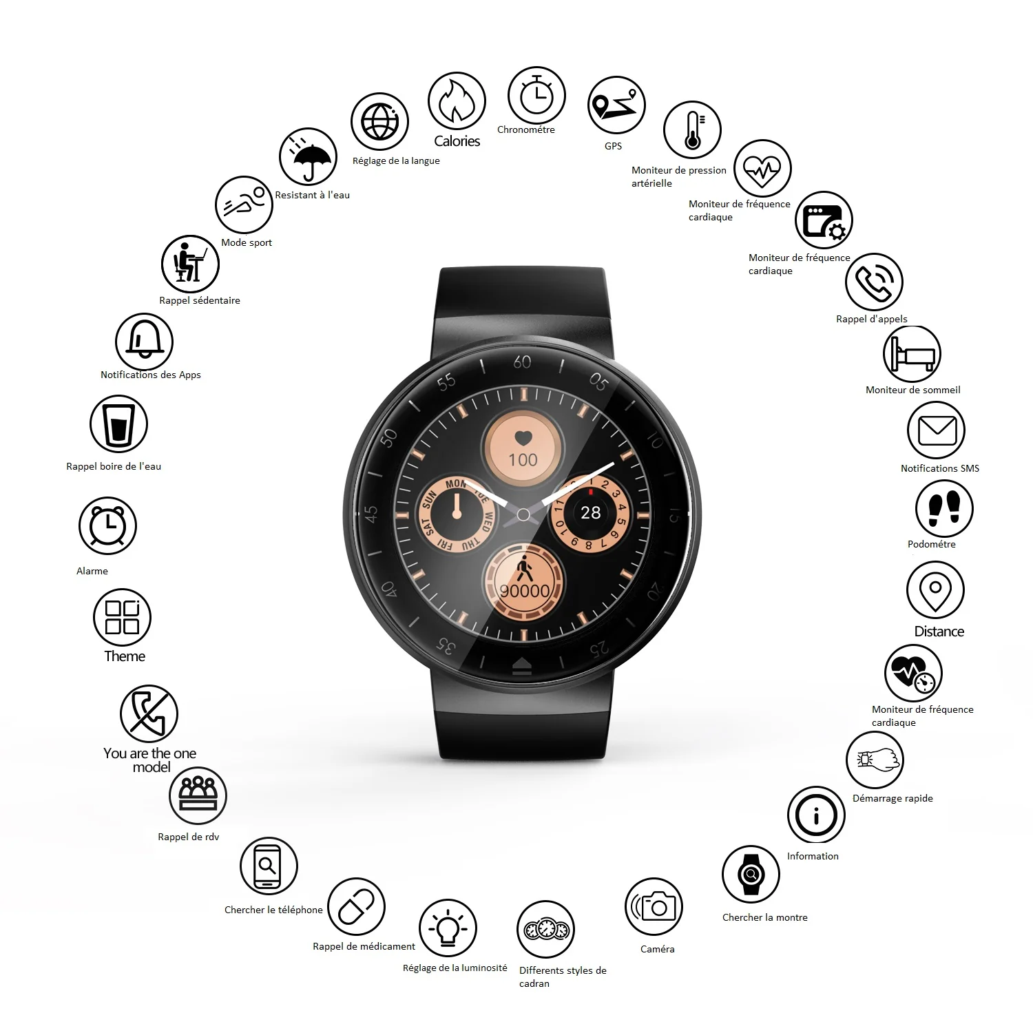 MONTRE CONNECTEE BLUETOOTH MULTIFONCTIONS – Image 4