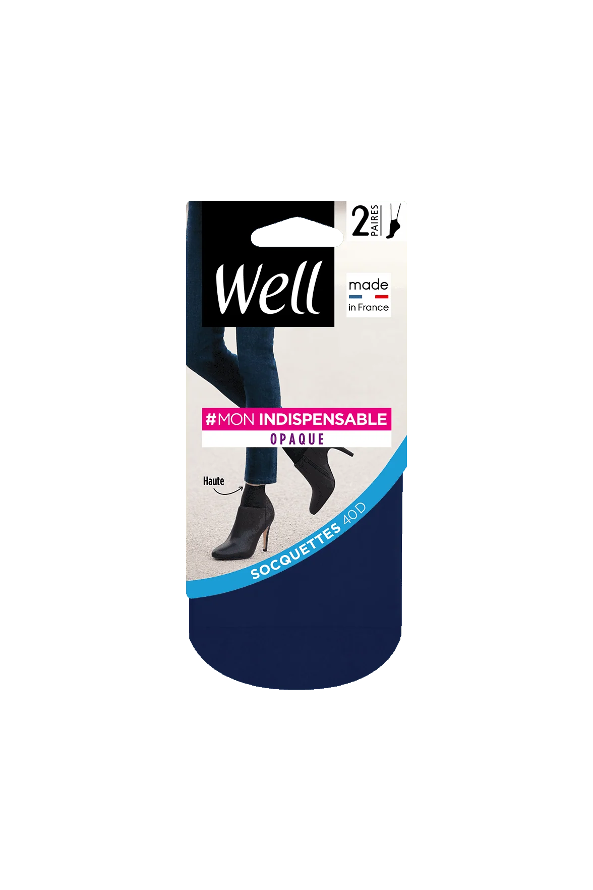 Socquettes Opaques 40D Mon Indispensable - Bleu nuit – Image 2