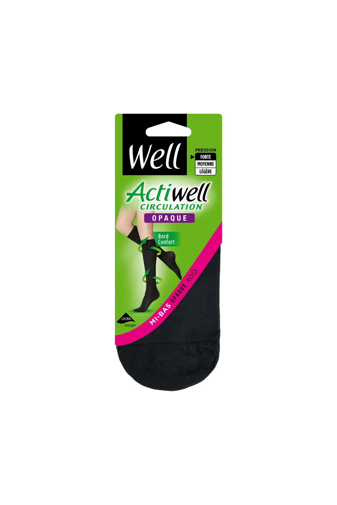 Mi-Bas Opaques 40D Actiwell Circulation - Noir – Image 2