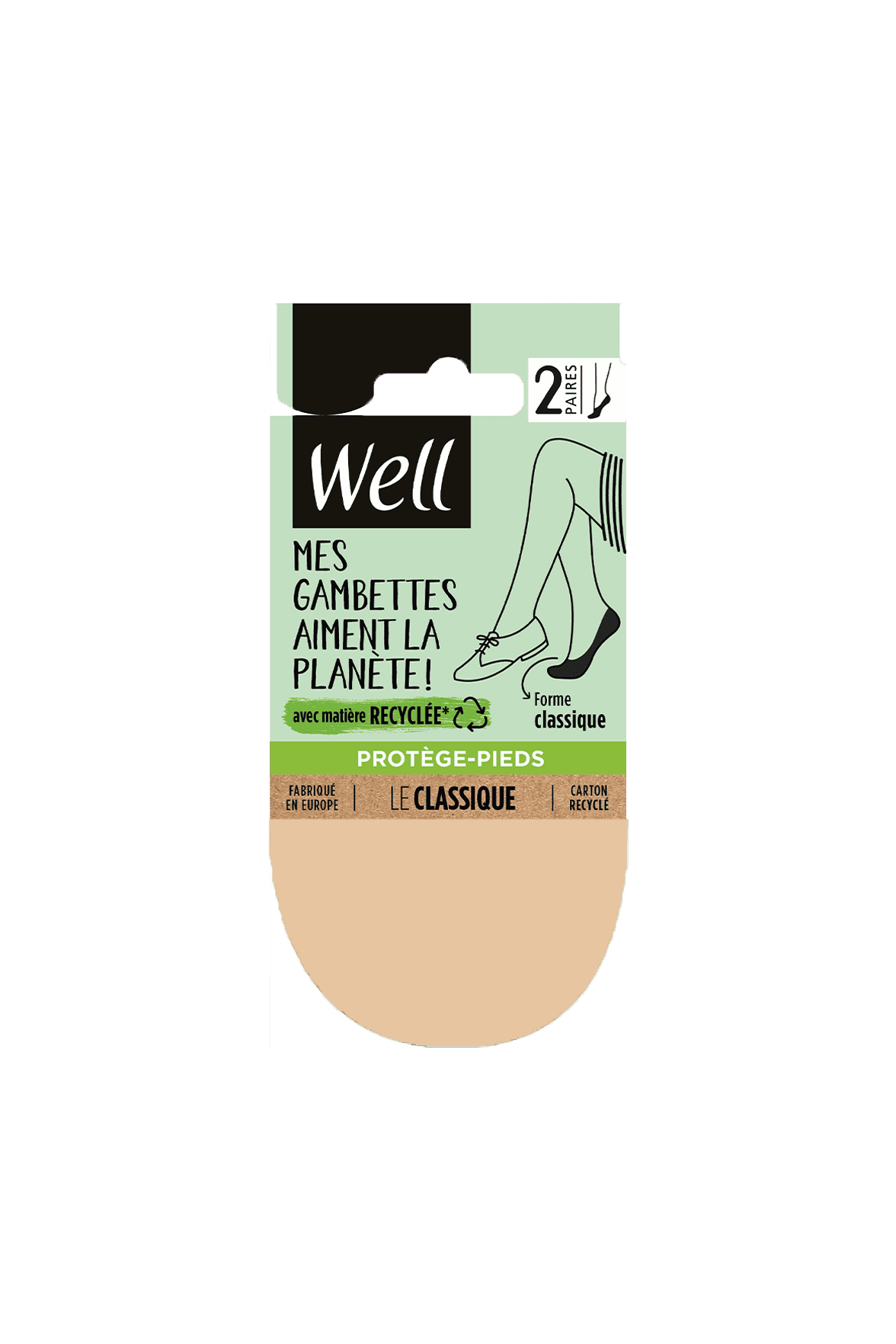 Lot de 2 paires de Protège-Pieds Éco-Responsables - Naturel – Image 2