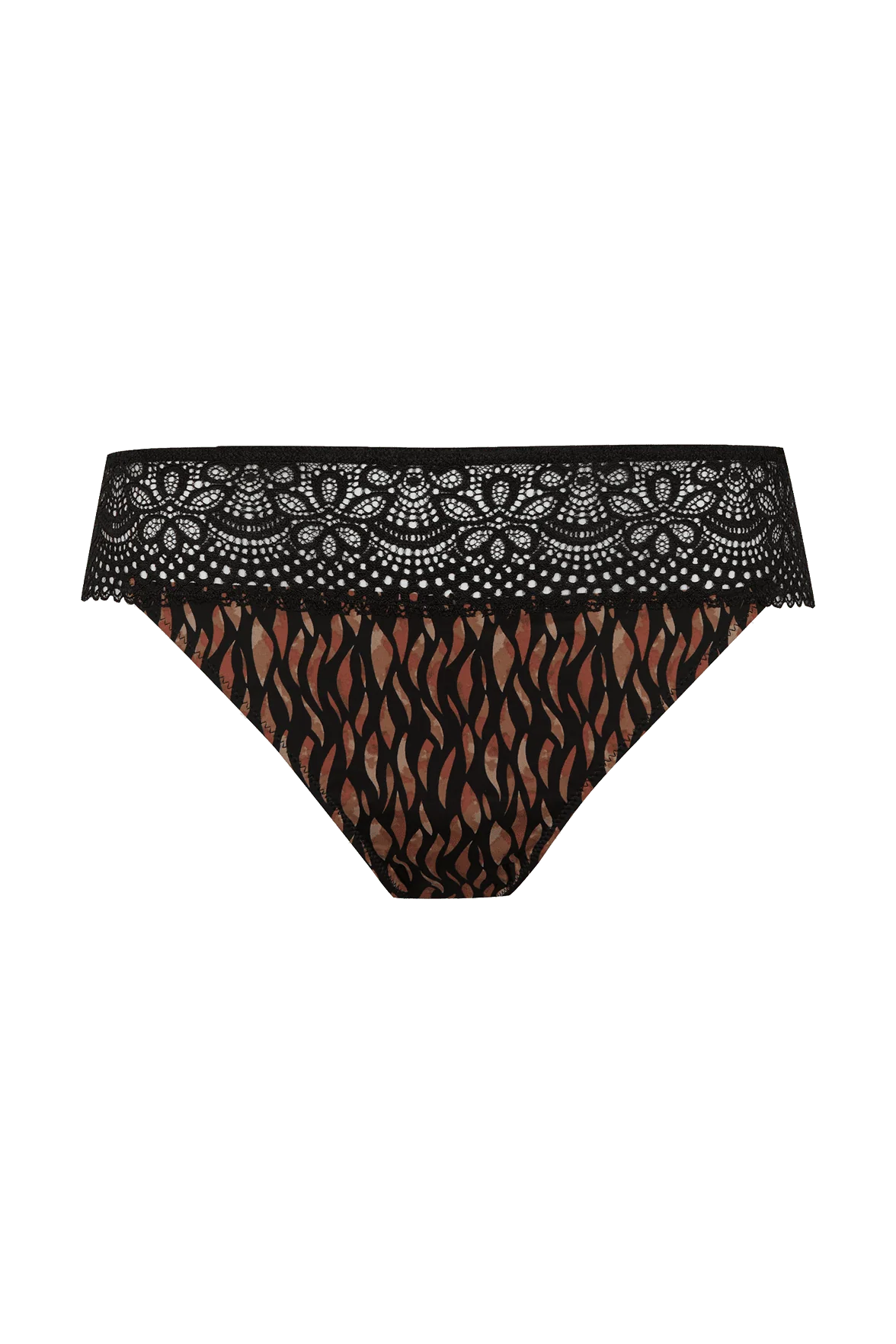 Slip brésilien dentelle et microfibre L'irrésistible - Fauve – Image 6