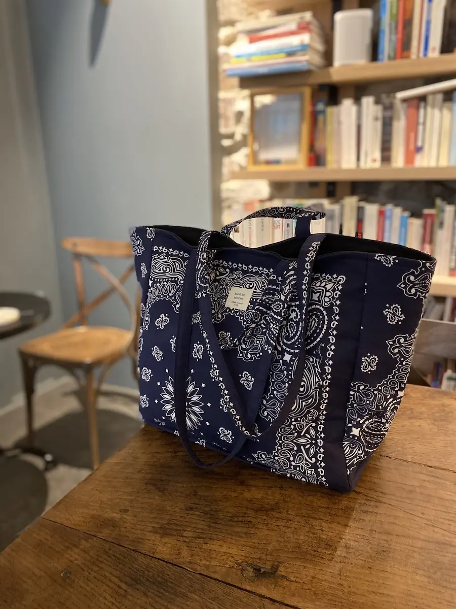 CABAS MOLLETONNÉ Bandana marine – Image 5