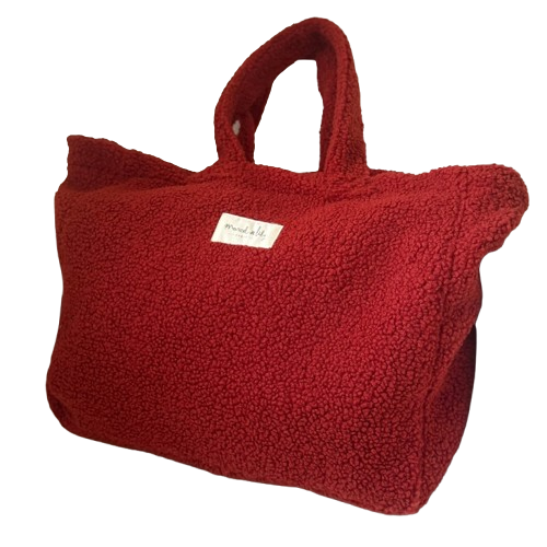 Sac cabas moumoute couleur rouille – polyester recyclé – Marcel & Lily – Image 4