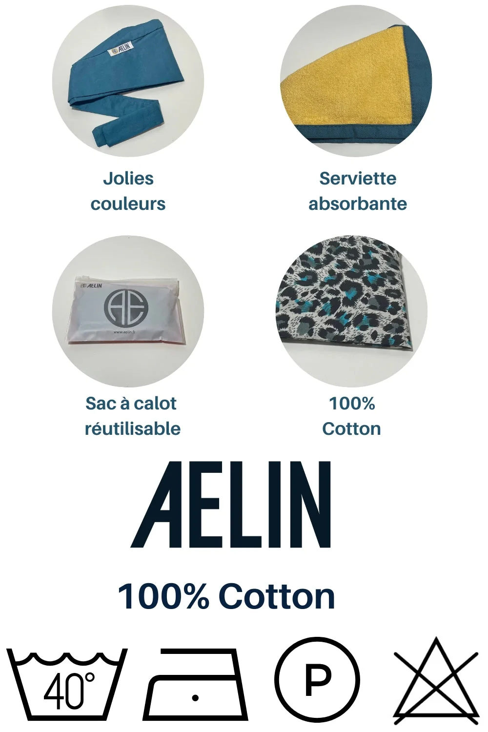 Calot médical – Gris– Cheveux courts – Image 7