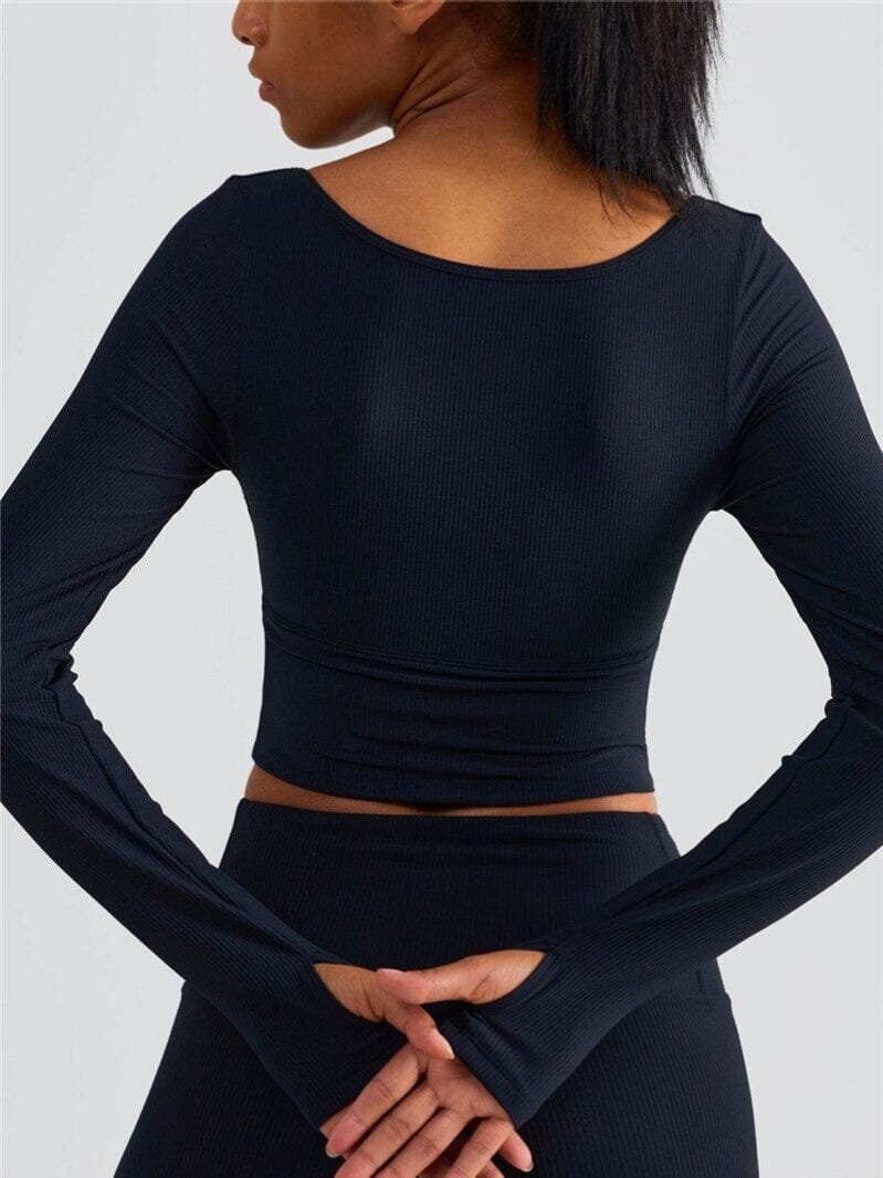 Crop Top Sport Côtelé – Image 3
