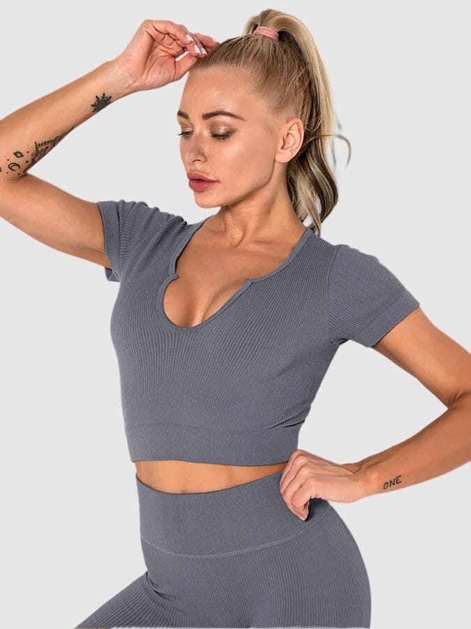Crop Top Sport Manches Courtes – Image 8