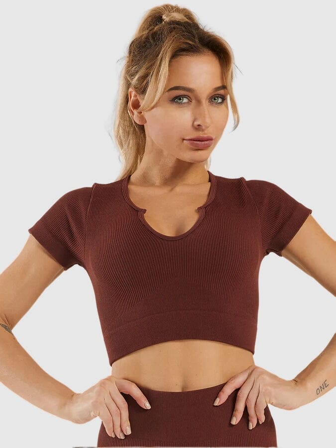 Crop Top Sport Manches Courtes – Image 4