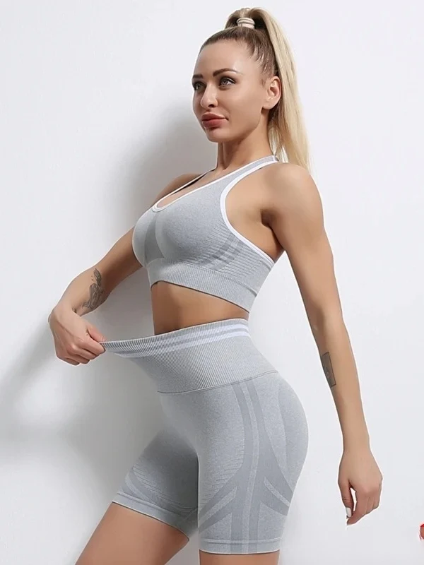 Ensemble Sport Short Push Up Et Brassière – Image 2