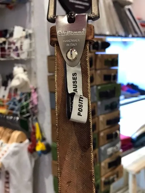 Ceinture Youtattoo en pneu recyclé motif bois – Cingomma – Image 4