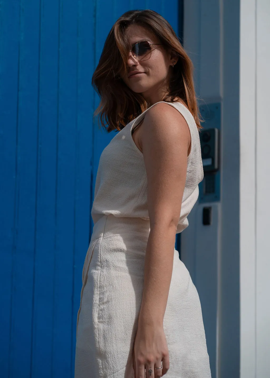 Jupe short intégré Tanah – Ecru – Image 2