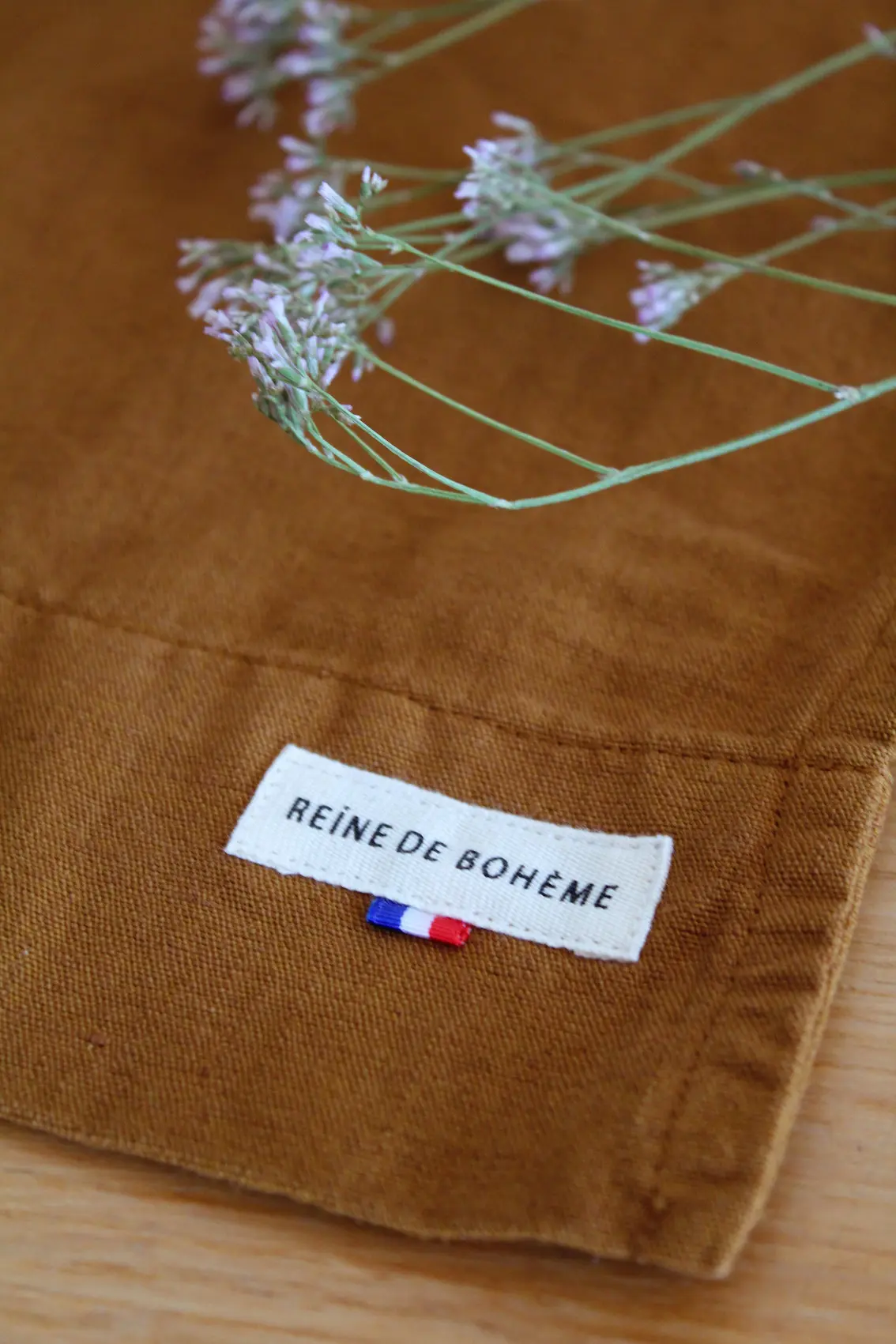 TABLIER japonais femme upcyclé caramel – Image 3